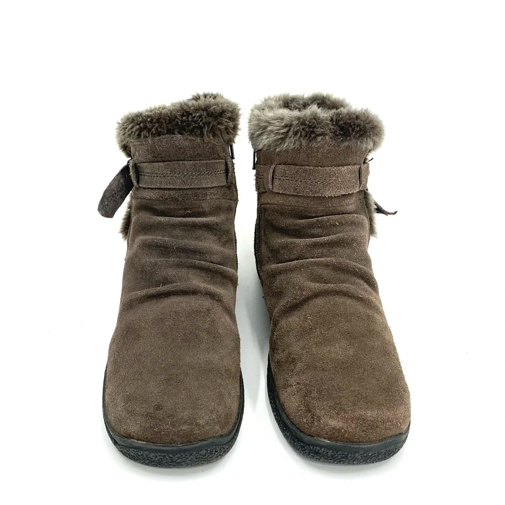 Winter Boots by BareTraps Ellea Suede Leather Winter Boots Size 8 Brown